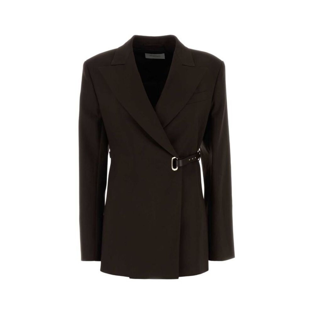 Sportmax Women Brown Stretch Viscose Cinta Blazer